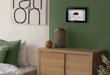 mise en situation cadre noir chambre